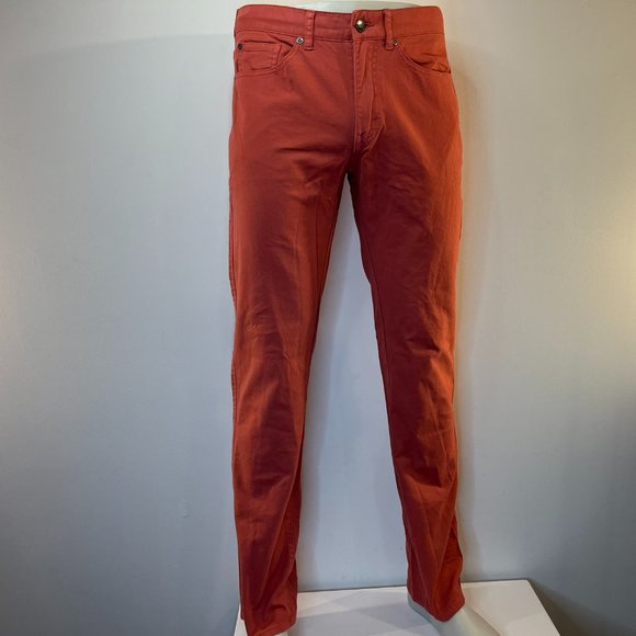 Peter Millar Men's Crown Vintage Logo Salmon Khaki Pants - Size 32 x 33 - Picture 3 of 6